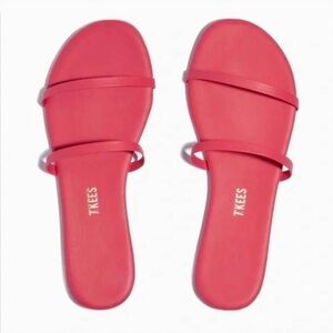 New Tkees pink leather Gemma sandals size 5
